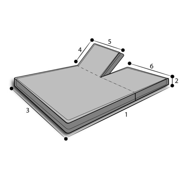housse de coussin matelas 2 dossiers