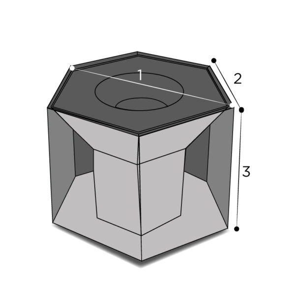 Housse sur mesure brasero octogonal