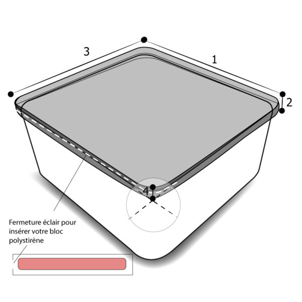 Housse sur mesure intégrale de capot de spa