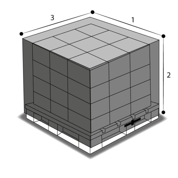Housse sur mesure pour palette de transport