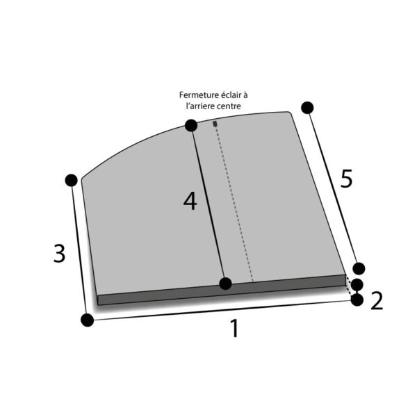 Housse de coussin asymétrique