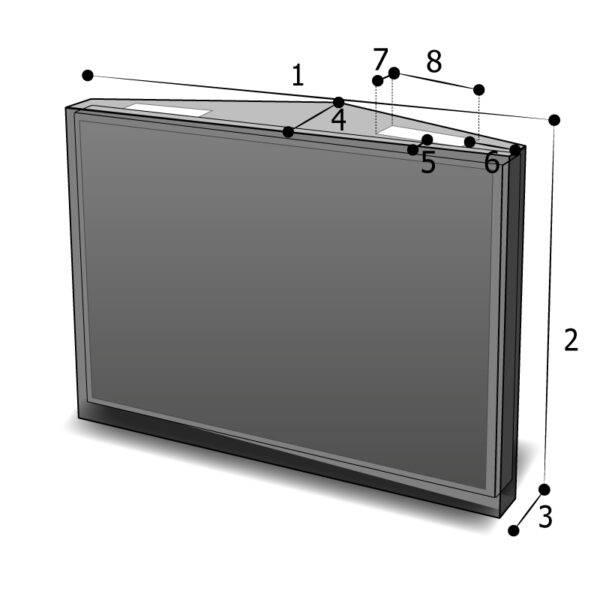 Forme antichoc ecran avec ouverture pour poignée