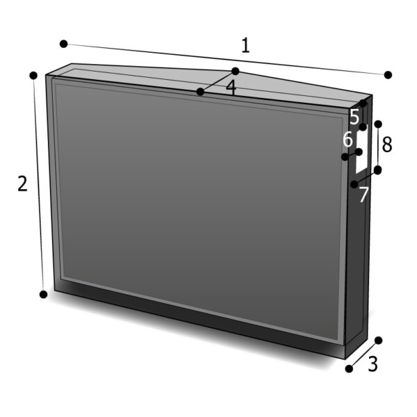 Forme ANTICHOC ECRAN SUR PIED avec ouverture poignée latérale