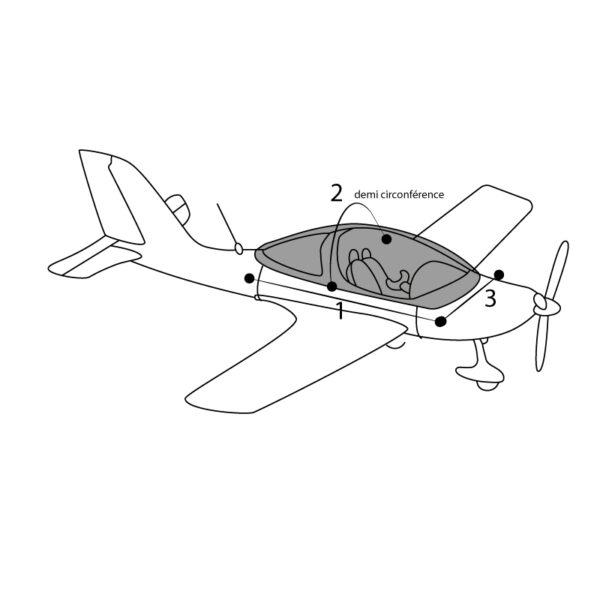 Housse sur mesure pour cockpit d’avion de modélisme