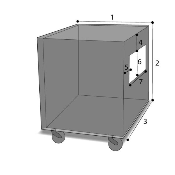 Housse rectangulaire avec 1 ouverture latérale