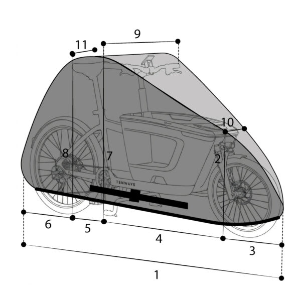 Forme Housse de prtection exterieure pour velo cargo