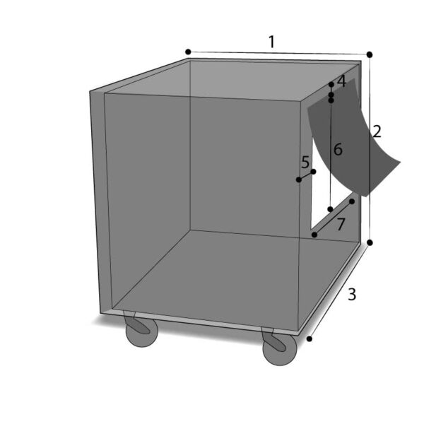 housse rectangulaire pour chariot à linge