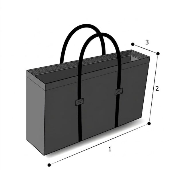 Sac de transport rectangulaire sur mesure en Condura UV 280g avec fermeture zip — Onekover
